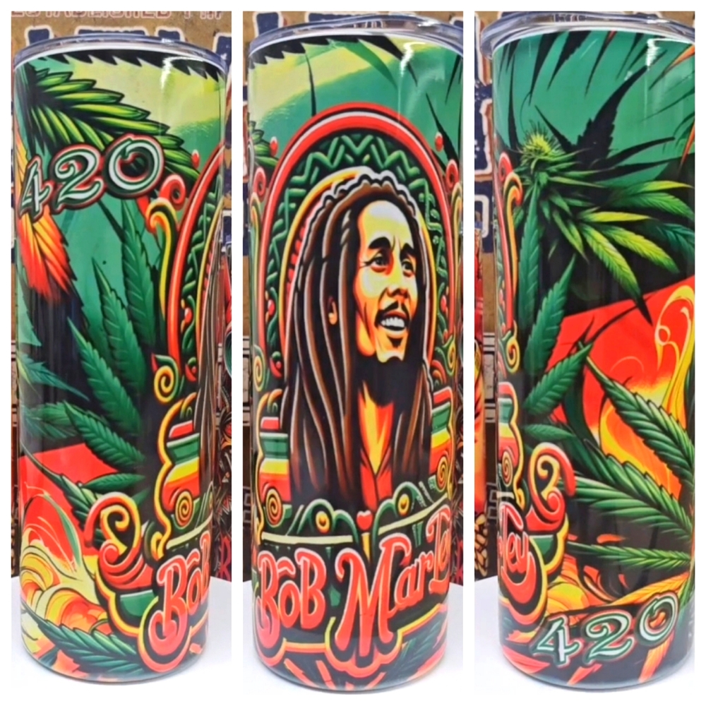 Bob Marley Themed Art Piece - Vibrant Multicolor Design